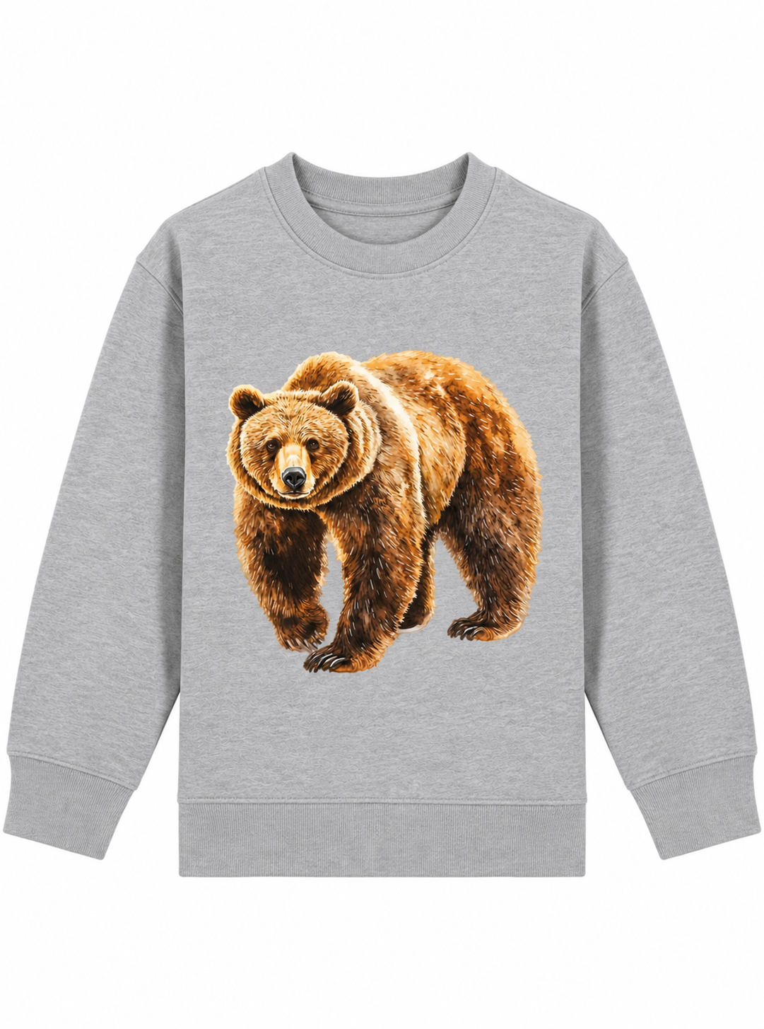 Sweater bruine beer / Heather grey