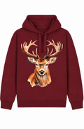 Hoodie hert / Burgundy